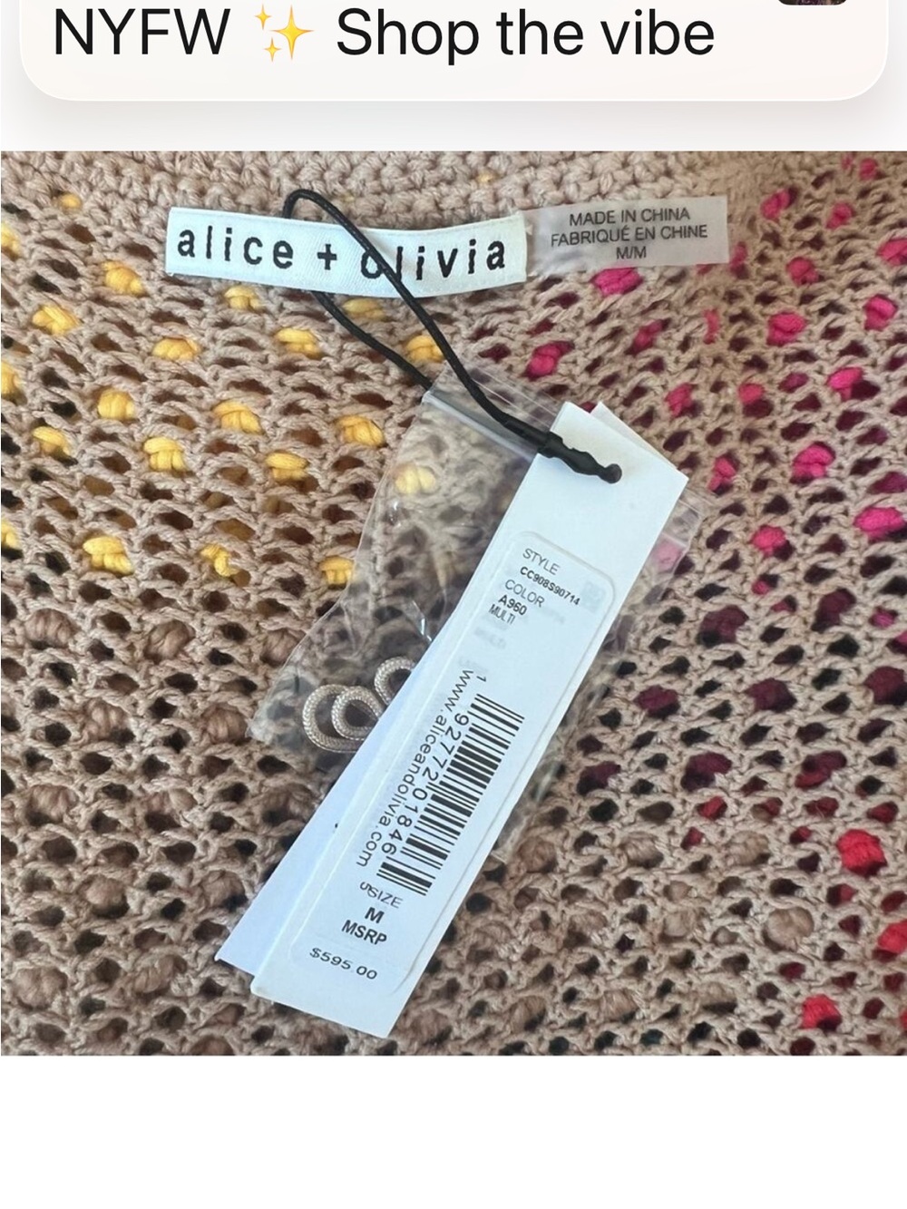 Alice + Olivia Multicolor Fringe Teddy Jacket in multicolor fringe.  Coachella - Picture 8 of 11